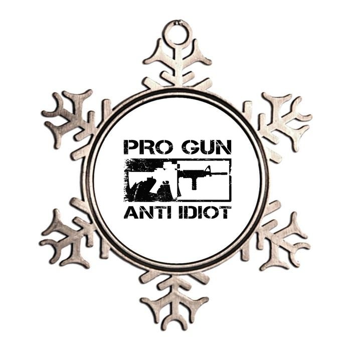 Pro Gun Anti Idiot 2nd Amendment Ar15 Rifle Gun Rights Metallic Star Ornament