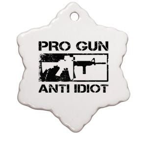 Pro Gun Anti Idiot 2nd Amendment Ar15 Rifle Gun Rights Ceramic Star Ornament