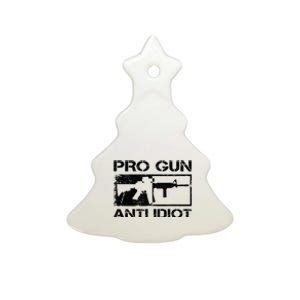 Pro Gun Anti Idiot 2nd Amendment Ar15 Rifle Gun Rights Ceramic Tree Ornament