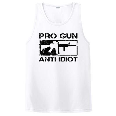 Pro Gun Anti Idiot 2nd Amendment Ar15 Rifle Gun Rights PosiCharge Competitor Tank