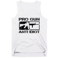 Pro Gun Anti Idiot 2nd Amendment Ar15 Rifle Gun Rights Tank Top