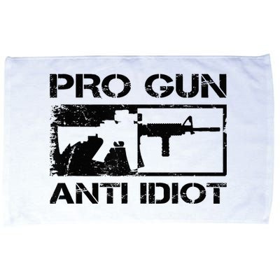 Pro Gun Anti Idiot 2nd Amendment Ar15 Rifle Gun Rights Microfiber Hand Towel