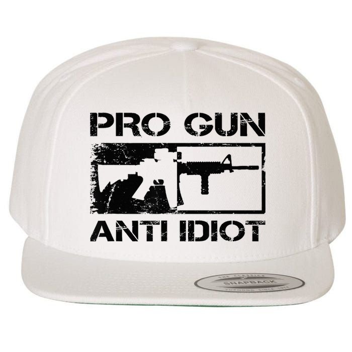 Pro Gun Anti Idiot 2nd Amendment Ar15 Rifle Gun Rights Wool Snapback Cap