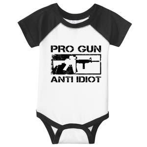 Pro Gun Anti Idiot 2nd Amendment Ar15 Rifle Gun Rights Infant Baby Jersey Bodysuit