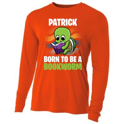 Patrick Gift Born To Be A Bookworm Gift Personalized Cute Gift Cooling Performance Long Sleeve Crew