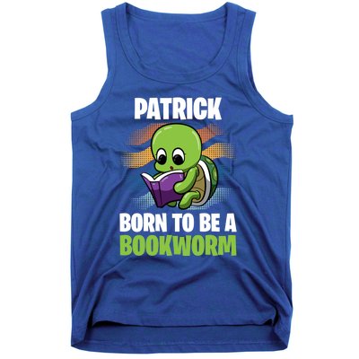 Patrick Gift Born To Be A Bookworm Gift Personalized Cute Gift Tank Top