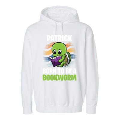 Patrick Gift Born To Be A Bookworm Gift Personalized Cute Gift Garment-Dyed Fleece Hoodie