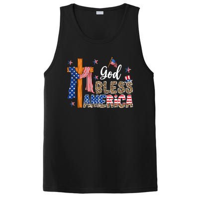 Patriotic God Bless America Usa Flag Colors For Christians Gift PosiCharge Competitor Tank