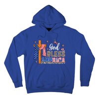 Patriotic God Bless America Usa Flag Colors For Christians Gift Hoodie