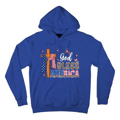 Patriotic God Bless America Usa Flag Colors For Christians Gift Hoodie