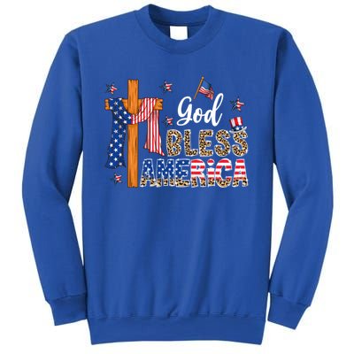 Patriotic God Bless America Usa Flag Colors For Christians Gift Sweatshirt