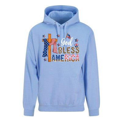 Patriotic God Bless America Usa Flag Colors For Christians Gift Unisex Surf Hoodie