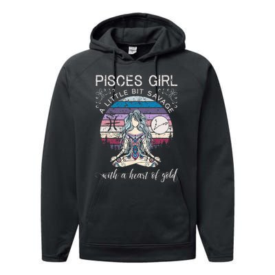 Pisces Girl Birthday For Women March Gift Performance Fleece Hoodie