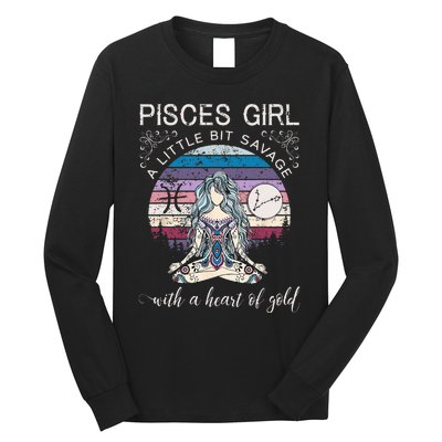 Pisces Girl Birthday For Women March Gift Long Sleeve Shirt