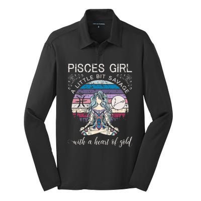 Pisces Girl Birthday For Women March Gift Silk Touch Performance Long Sleeve Polo