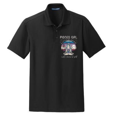 Pisces Girl Birthday For Women March Gift Dry Zone Grid Polo