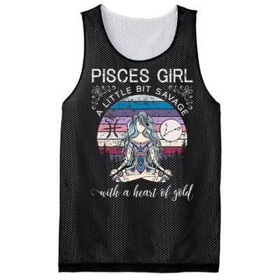 Pisces Girl Birthday For Women March Gift Mesh Reversible Basketball Jersey Tank