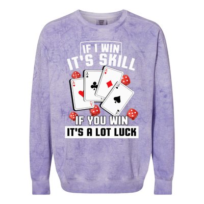 Poker Gifts Blackjack Jackpot Gambling Casino Player Colorblast Crewneck Sweatshirt