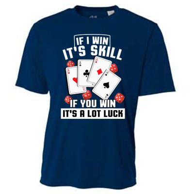 Poker Gifts Blackjack Jackpot Gambling Casino Player Cooling Performance Crew T-Shirt