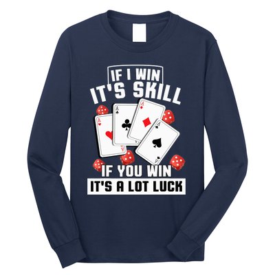 Poker Gifts Blackjack Jackpot Gambling Casino Player Long Sleeve Shirt