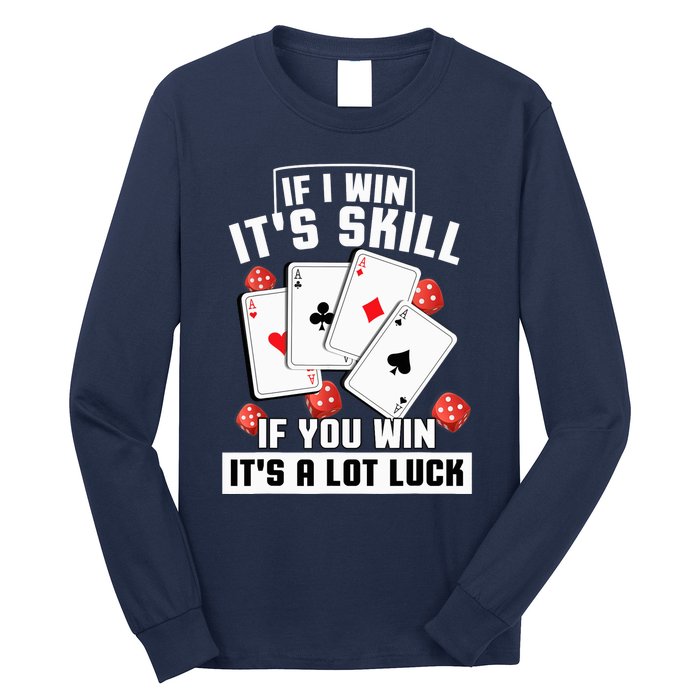 Poker Gifts Blackjack Jackpot Gambling Casino Player Long Sleeve Shirt