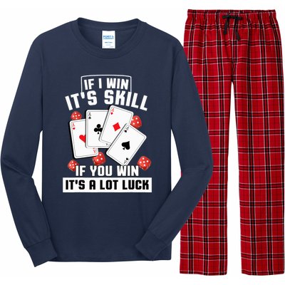 Poker Gifts Blackjack Jackpot Gambling Casino Player Long Sleeve Pajama Set