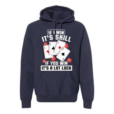 Poker Gifts Blackjack Jackpot Gambling Casino Player Premium Hoodie