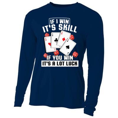 Poker Gifts Blackjack Jackpot Gambling Casino Player Cooling Performance Long Sleeve Crew