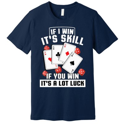 Poker Gifts Blackjack Jackpot Gambling Casino Player Premium T-Shirt