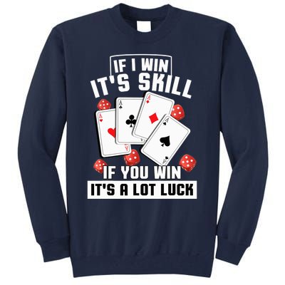 Poker Gifts Blackjack Jackpot Gambling Casino Player Tall Sweatshirt