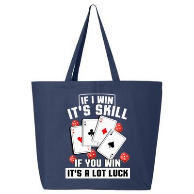 Poker Gifts Blackjack Jackpot Gambling Casino Player 25L Jumbo Tote