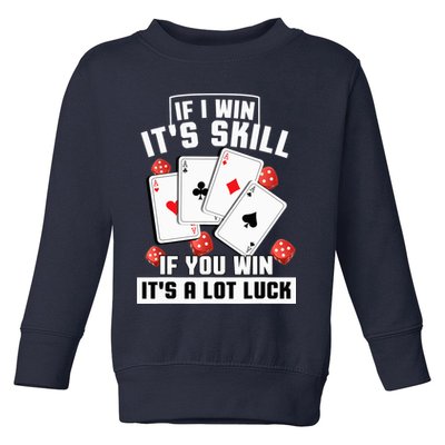 Poker Gifts Blackjack Jackpot Gambling Casino Player Toddler Sweatshirt