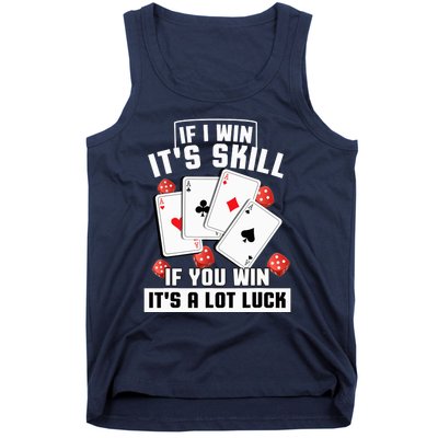 Poker Gifts Blackjack Jackpot Gambling Casino Player Tank Top