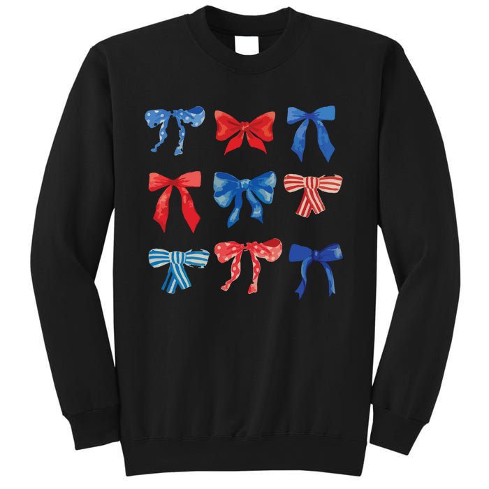 Patriotic Girl Boho Coquette Bows Sweatshirt