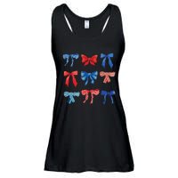 Patriotic Girl Boho Coquette Bows Ladies Essential Flowy Tank