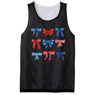 Patriotic Girl Boho Coquette Bows Mesh Reversible Basketball Jersey Tank