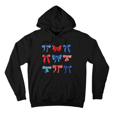 Patriotic Girl Boho Coquette Bows Tall Hoodie