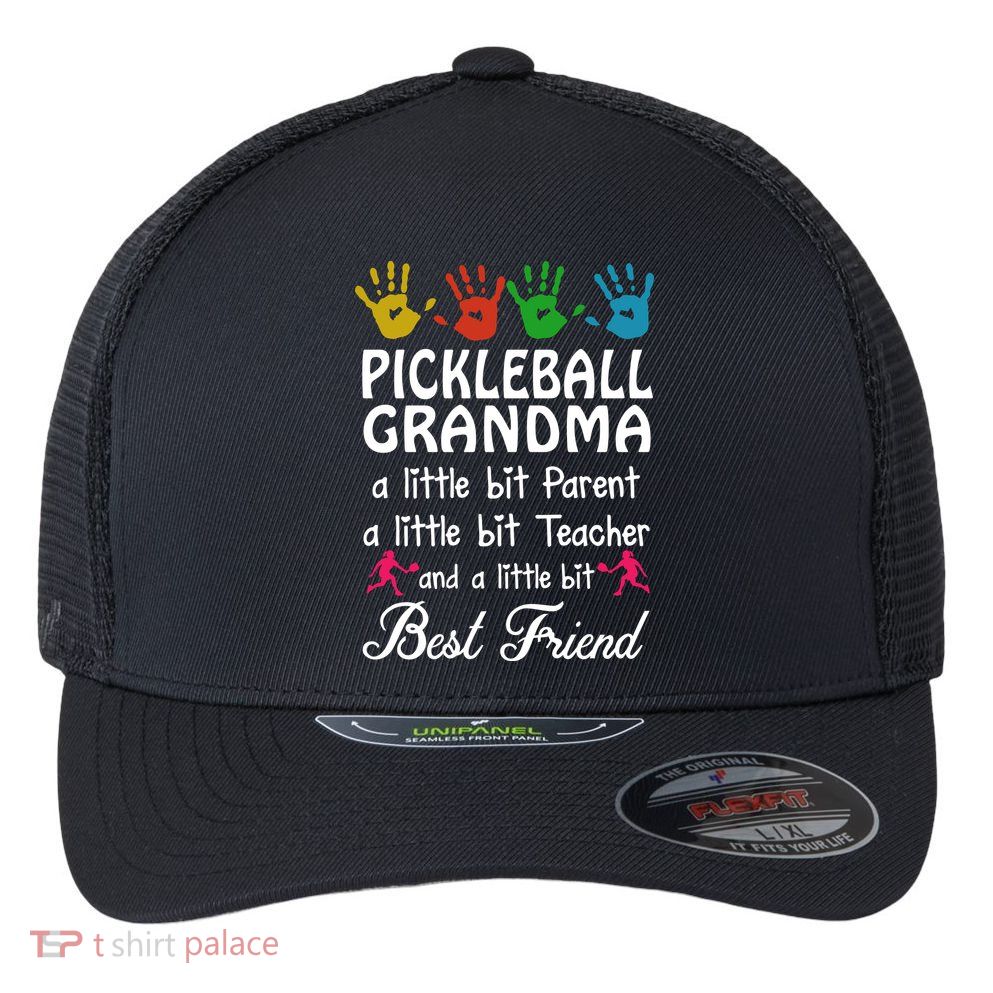Pickleball GRANDMA BEST FRIEND Flexfit Unipanel Trucker Cap