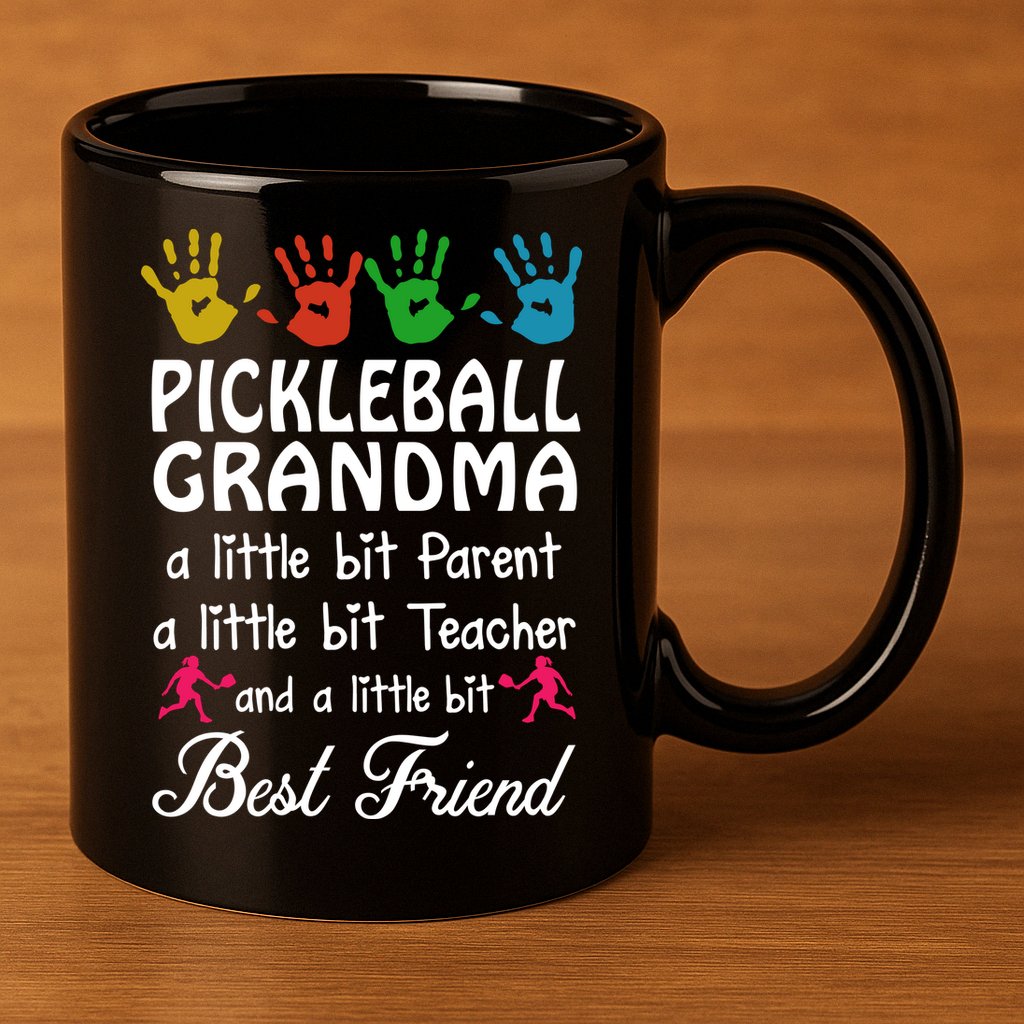 Pickleball GRANDMA BEST FRIEND 11oz C Handle Ceramic Mug