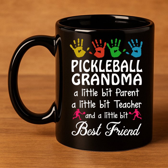 Pickleball GRANDMA BEST FRIEND 11oz C Handle Ceramic Mug