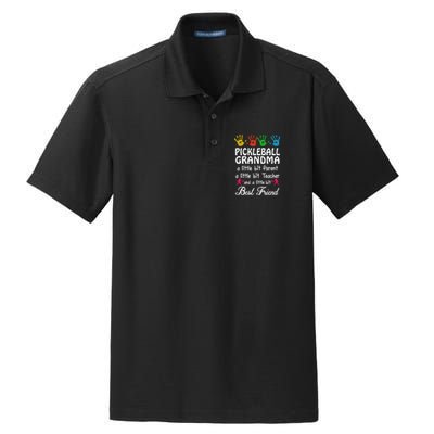 Pickleball GRANDMA BEST FRIEND Dry Zone Grid Polo