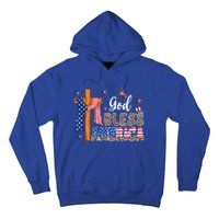 Patriotic God Bless America Usa Flag Colors For Christians Gift Hoodie