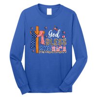 Patriotic God Bless America Usa Flag Colors For Christians Gift Long Sleeve Shirt