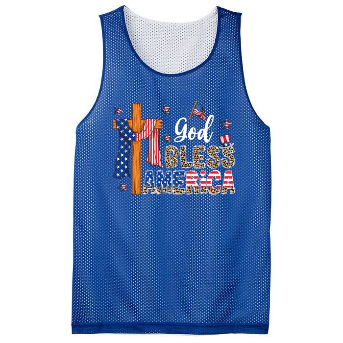 Patriotic God Bless America Usa Flag Colors For Christians Gift Mesh Reversible Basketball Jersey Tank