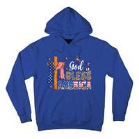 Patriotic God Bless America Usa Flag Colors For Christians Gift Tall Hoodie