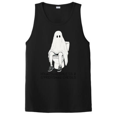 Pooping Ghost Bathroom Graphic Funny Embarrassing Halloween PosiCharge Competitor Tank