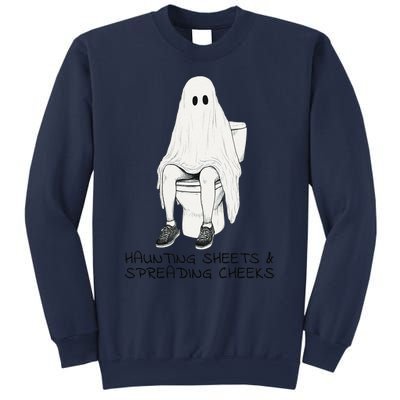 Pooping Ghost Bathroom Graphic Funny Embarrassing Halloween Sweatshirt