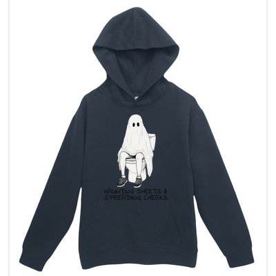 Pooping Ghost Bathroom Graphic Funny Embarrassing Halloween Urban Pullover Hoodie