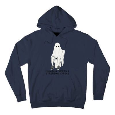 Pooping Ghost Bathroom Graphic Funny Embarrassing Halloween Tall Hoodie