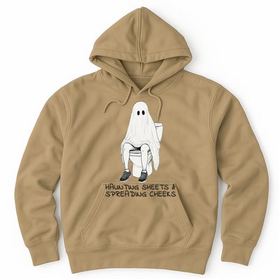 Pooping Ghost Bathroom Graphic Funny Embarrassing Halloween Hoodie